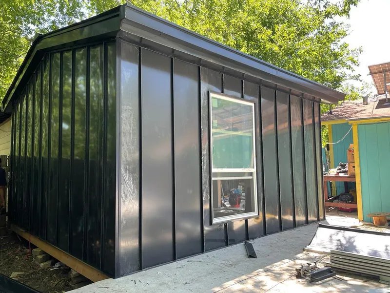 Black standing seam metal wall panels for Roof Inspection in El Cerrito
